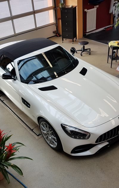 Mercedes GT Cabrio mit Ceramic-Beschichtung